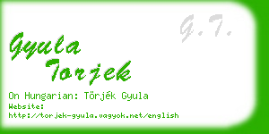 gyula torjek business card